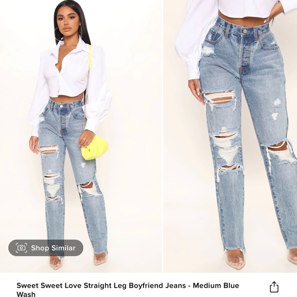 Fashion Nova Denim - Fashion Nova Distressed Jeans